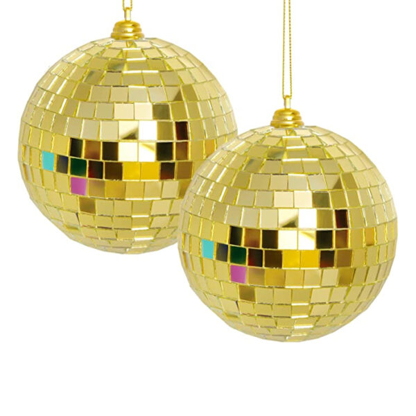 זוג כדורי דיסקו זהב