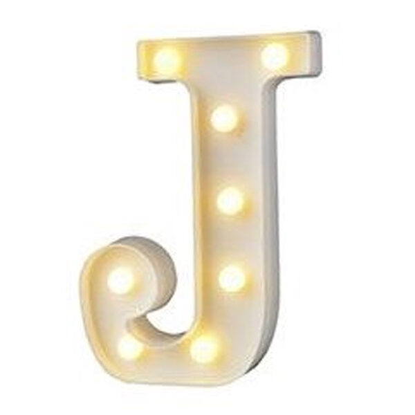 מנורת לד אות - J