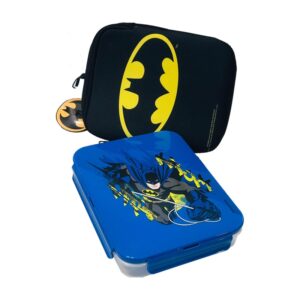 קופסת אוכל מחולקת + תיק - באטמן