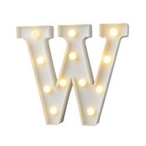 מנורת לד אות - W