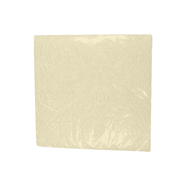 מפיות נייר מוטבעות - לבן פנינה