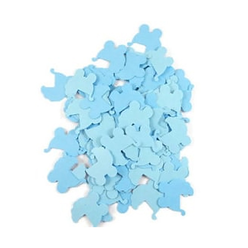 קונפטי לקישוט - עגלה תכלת