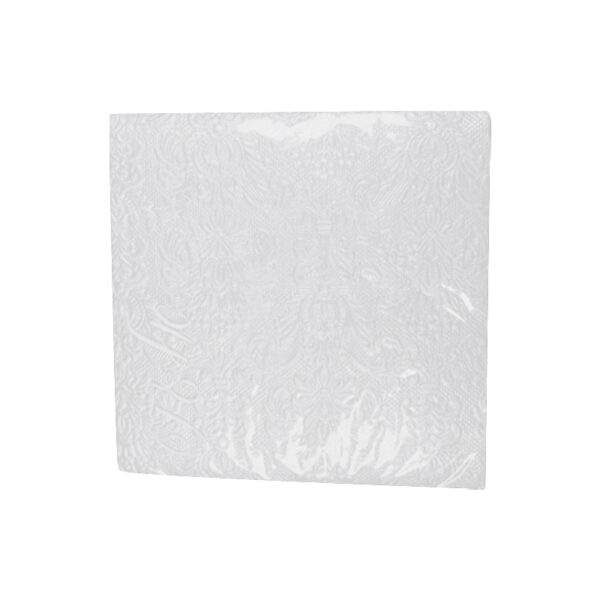 מפיות נייר מוטבעות - לבן