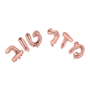 סט בלונים לניפוח עצמי רוז גולד - מזל טוב