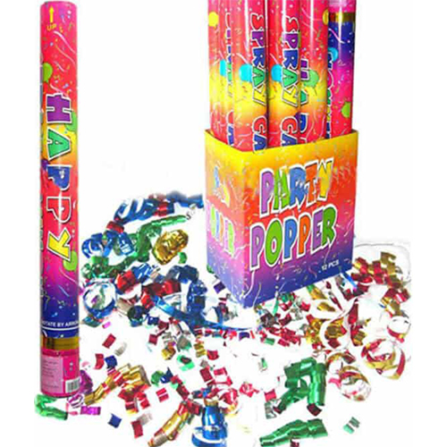 תותח קונפטי 30 ס"מ - חוטים צבעוניים