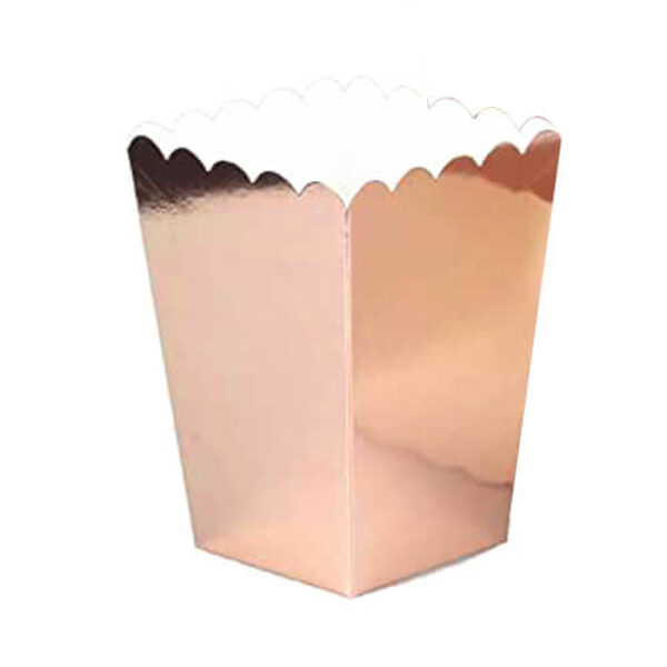 קופסאות פופקורן וחטיפים - רוז גולד