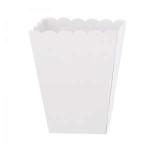 קופסאות פופקורן וחטיפים - לבן