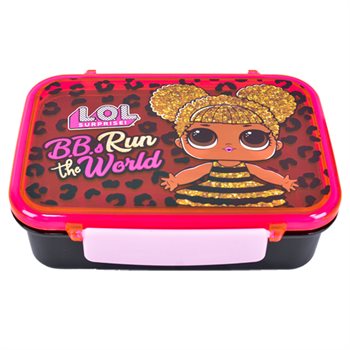 קופסת אוכל תא אחד עם סגירת קליפסים - LOL