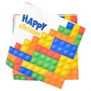 מפיות נייר - קוביות לגו