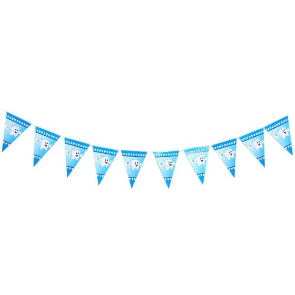 שרשרת דגלים כחולה לבן - שן ראשונה