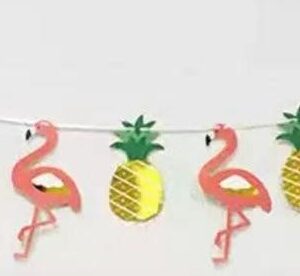 שרשת תלייה - פלמינגו ואננס זהב טרופי