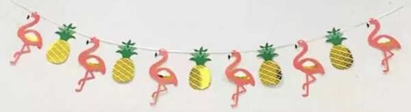 שרשת תלייה - פלמינגו ואננס זהב טרופי