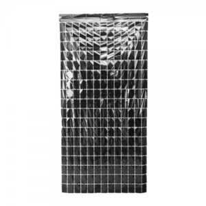 וילון ריבועים - שחור