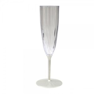 כוסות שמפניה מהודרות מפלסטיק - לבן