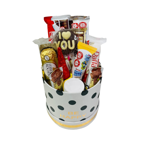 מארז מתוק שחור לבן ליום האהבה / וולנטיינז