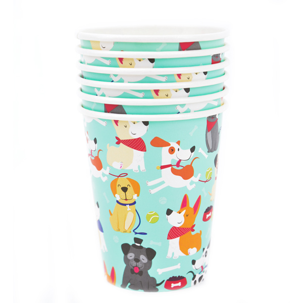 כוסות נייר - כלבים