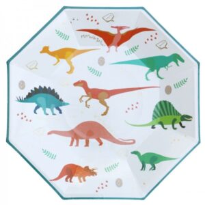 צלחות נייר מתכלה גדולות - דינוזאורים