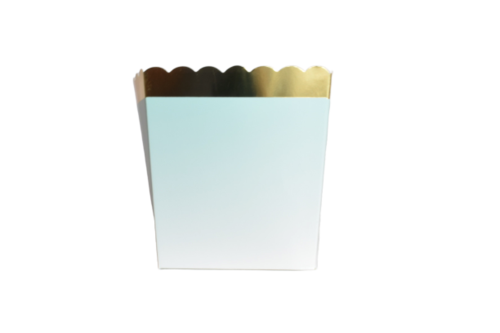 קופסאות לפופקורן - אומברה טורקיז וזהב