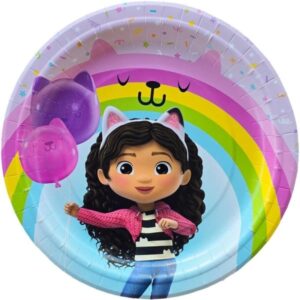 צלחות נייר מתכלה גדולות - בית הבובות של גבי