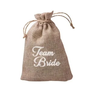 שקית יוטה - TEAM BRIDE