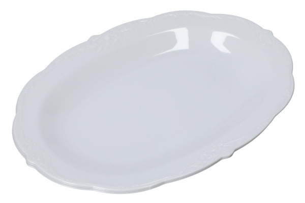 מגש פלסטיק וינטג' - לבן