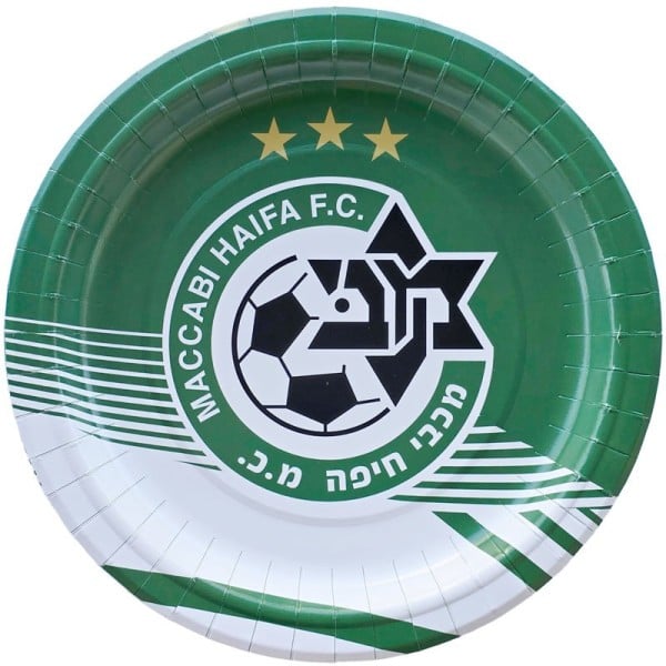 צלחות נייר מתכלה גדולות - מכבי חיפה