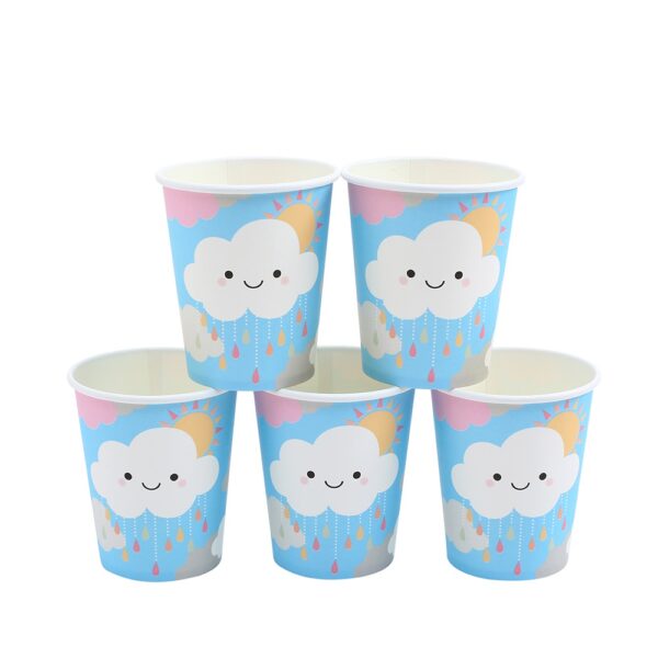 כוסות נייר - עננים לבנים