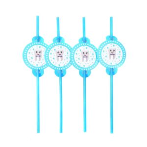 קשיות פלסטיק כחולות לבן - שן ראשונה