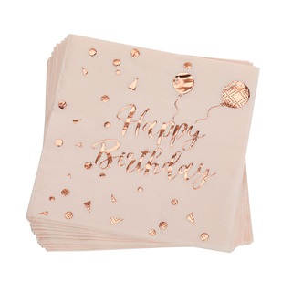 מפיות נייר - ורוד רוז גולד