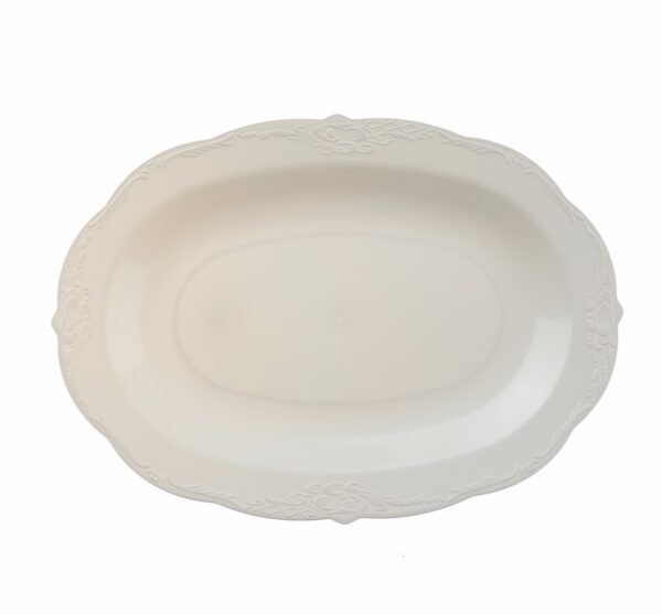 מגש פלסטיק וינטג' - קרם