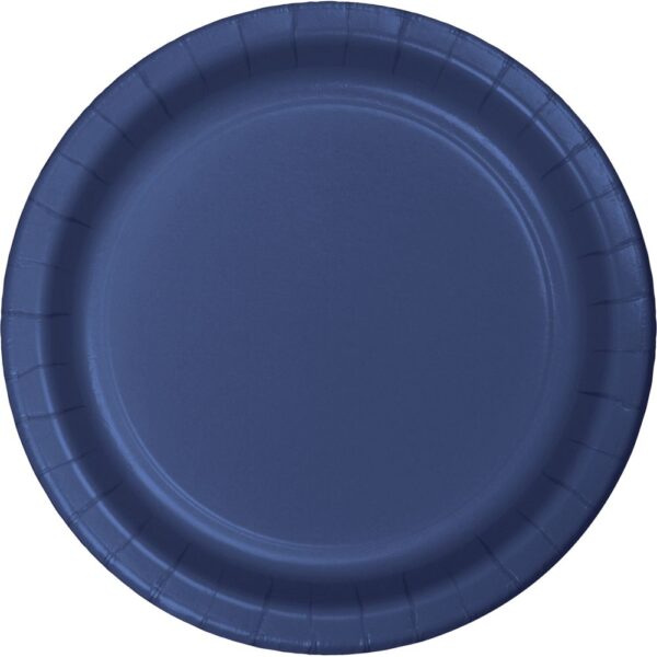 צלחות נייר מתכלה גדולות - כחול