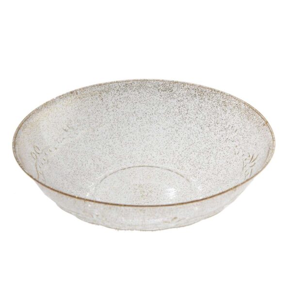 קערות פלסטיק וינטג' - זהב נוצץ