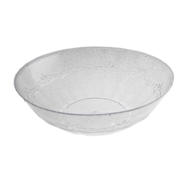 קערות פלסטיק וינטג' - כסף נוצץ