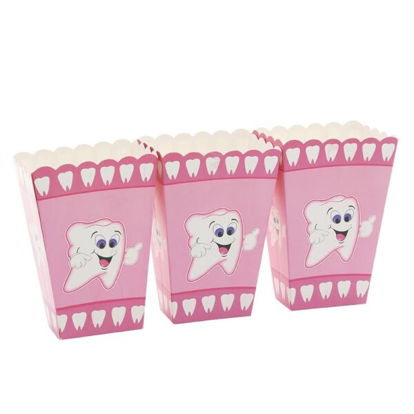 קופסאות פופקורן וחטיפים ורודות לבת - שן ראשונה