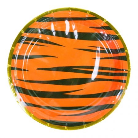 צלחות נייר מתכלה קטנות - טיגריס