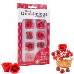 סוכריות לקישוט - ורדים אדומים
