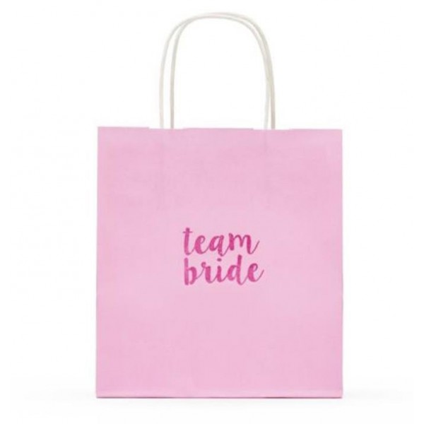 שקית נייר ורודה - TEAME BRIDE