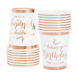כוסות נייר - רוז גולד