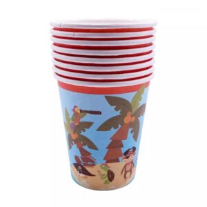 כוסות נייר - פיראטים חיות