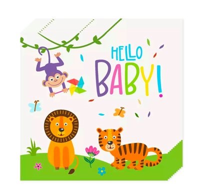 מפיות נייר - חיות צבעוניות