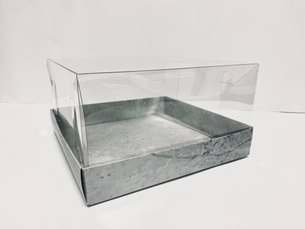 קופסה לעוגה - אפור אבן