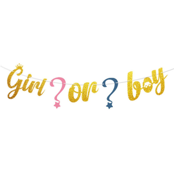 באנר אותיות - גילוי מין העובר (זהב)