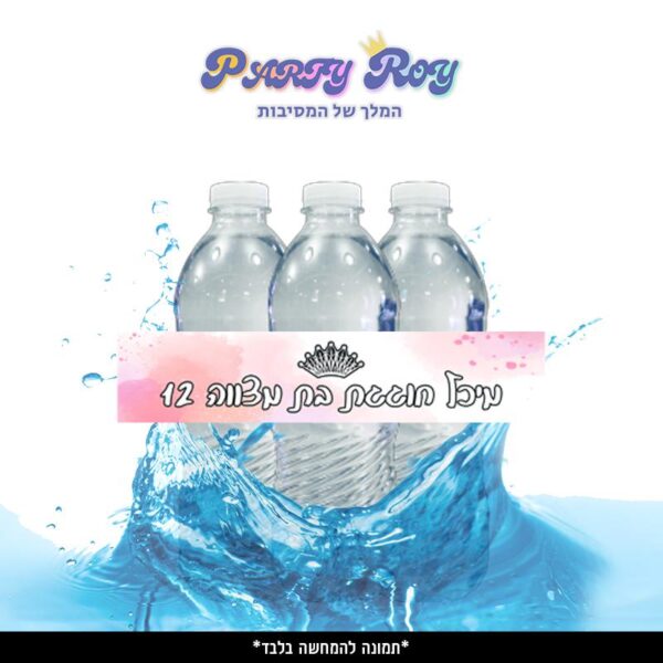 מדבקות לבקבוקים - ‏‏‏‏בת מצווה (6 יח')