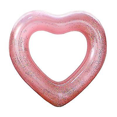 גלגל ים ענק - לב נצנצים רוז גולד