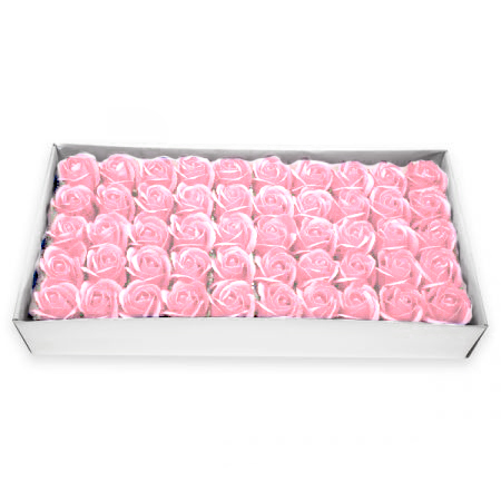 מארז 50 ראשי פרחי סבון לקישוט - ורוד בהיר