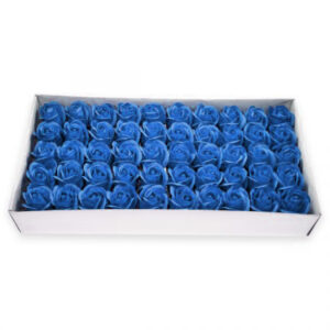 מארז 50 ראשי פרחי סבון לקישוט - כחול