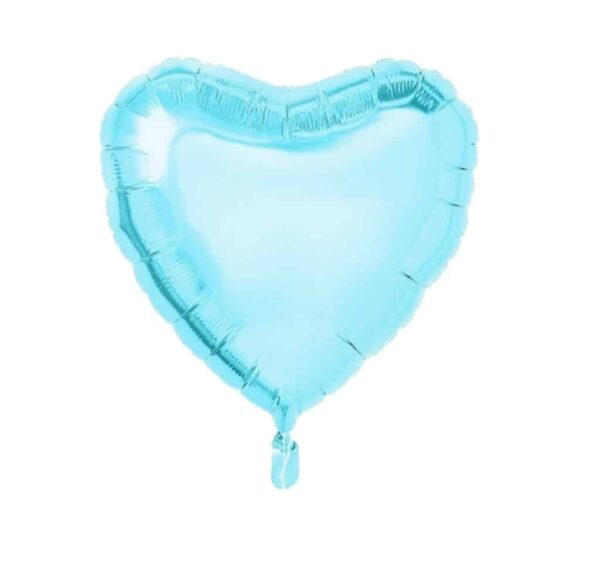 בלון לב תכלת 18 - מתאים לעיצוב אישי