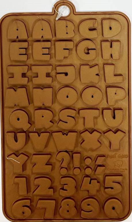 תבנית סיליקון אותיות באנגלית - פונט לונה