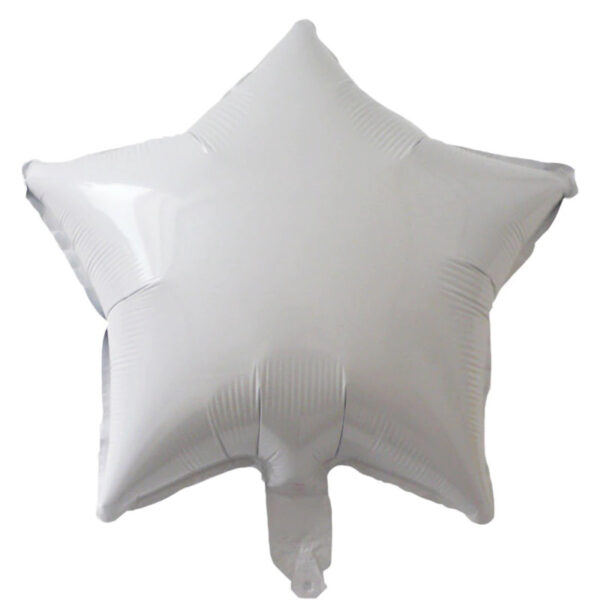 בלון כוכב לבן 18 - מתאים לעיצוב אישי