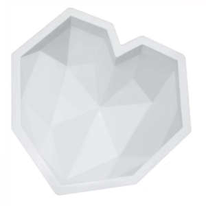 תבנית סיליקון לב גיאומטרי גדול